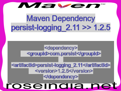 Maven dependency of persist-logging_2.11 version 1.2.5