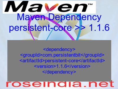 Maven dependency of persistent-core version 1.1.6