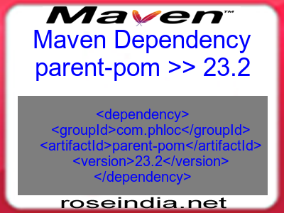 Maven dependency of parent-pom version 23.2