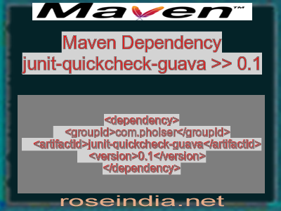 Maven dependency of junit-quickcheck-guava version 0.1