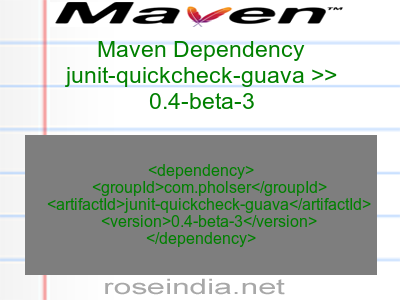 Maven dependency of junit-quickcheck-guava version 0.4-beta-3