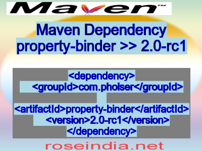 Maven dependency of property-binder version 2.0-rc1