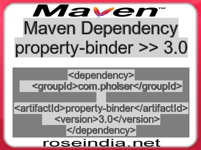 Maven dependency of property-binder version 3.0