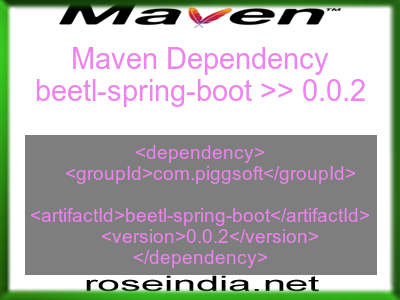 Maven dependency of beetl-spring-boot version 0.0.2