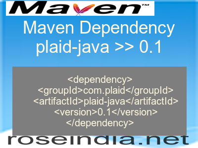 Maven dependency of plaid-java version 0.1