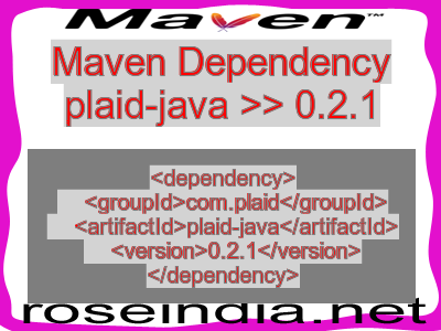 Maven dependency of plaid-java version 0.2.1