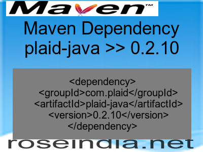 Maven dependency of plaid-java version 0.2.10