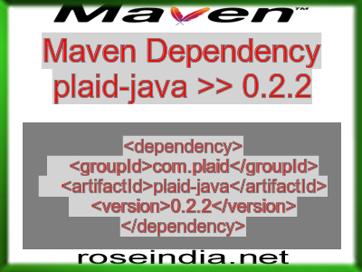 Maven dependency of plaid-java version 0.2.2