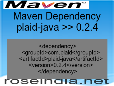 Maven dependency of plaid-java version 0.2.4