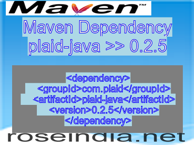Maven dependency of plaid-java version 0.2.5