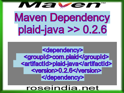 Maven dependency of plaid-java version 0.2.6