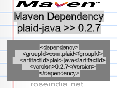 Maven dependency of plaid-java version 0.2.7