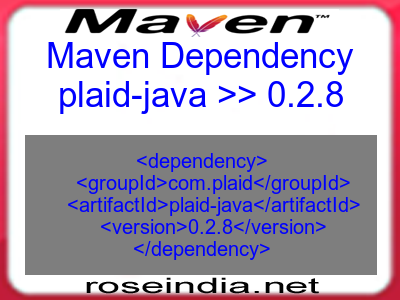 Maven dependency of plaid-java version 0.2.8