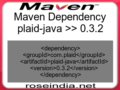 Maven dependency of plaid-java version 0.3.2