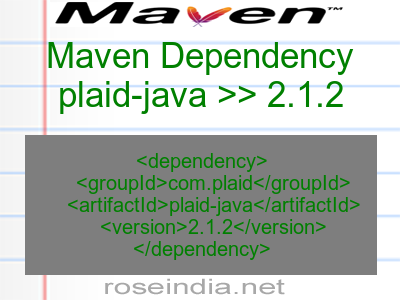 Maven dependency of plaid-java version 2.1.2