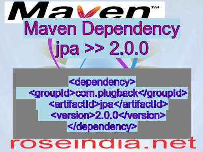 Maven dependency of jpa version 2.0.0