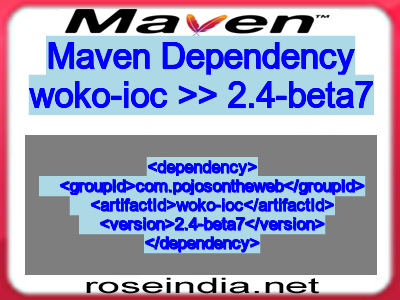Maven dependency of woko-ioc version 2.4-beta7