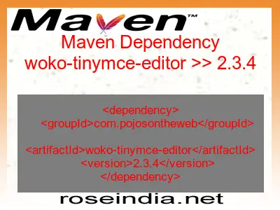 Maven dependency of woko-tinymce-editor version 2.3.4