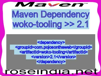 Maven dependency of woko-tooling version 2.1
