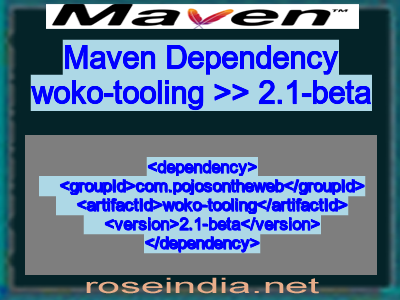 Maven dependency of woko-tooling version 2.1-beta