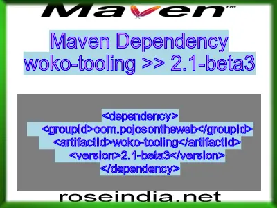 Maven dependency of woko-tooling version 2.1-beta3