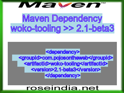 Maven dependency of woko-tooling version 2.1-beta3