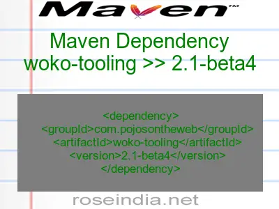 Maven dependency of woko-tooling version 2.1-beta4