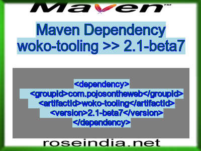 Maven dependency of woko-tooling version 2.1-beta7