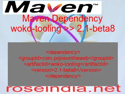 Maven dependency of woko-tooling version 2.1-beta8