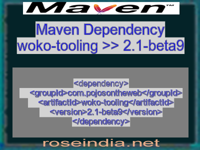 Maven dependency of woko-tooling version 2.1-beta9
