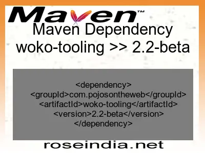Maven dependency of woko-tooling version 2.2-beta