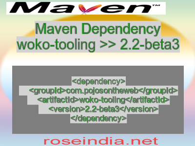 Maven dependency of woko-tooling version 2.2-beta3