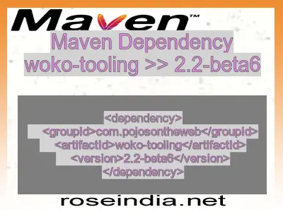 Maven dependency of woko-tooling version 2.2-beta6