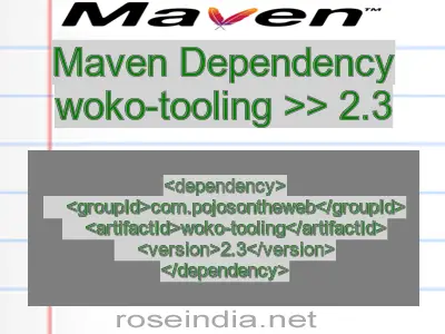 Maven dependency of woko-tooling version 2.3