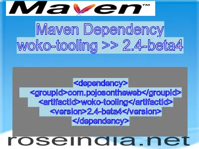 Maven dependency of woko-tooling version 2.4-beta4