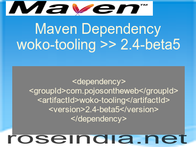 Maven dependency of woko-tooling version 2.4-beta5