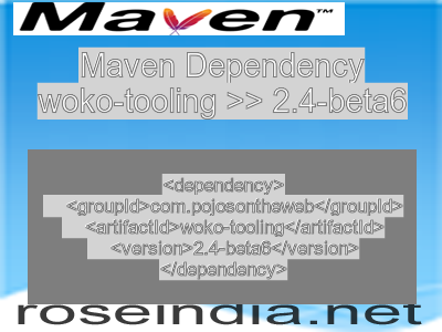 Maven dependency of woko-tooling version 2.4-beta6