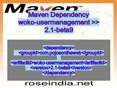 Maven dependency of woko-usermanagement version 2.1-beta9