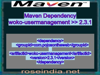 Maven dependency of woko-usermanagement version 2.3.1