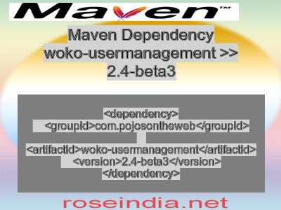 Maven dependency of woko-usermanagement version 2.4-beta3