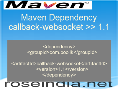 Maven dependency of callback-websocket version 1.1