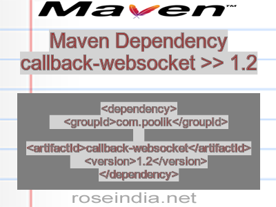 Maven dependency of callback-websocket version 1.2