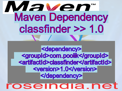 Maven dependency of classfinder version 1.0