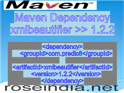 Maven dependency of xmlbeautifier version 1.2.2