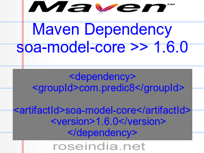 Maven dependency of soa-model-core version 1.6.0