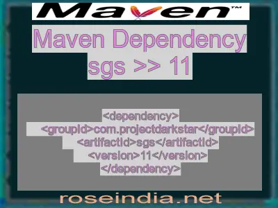 Maven dependency of sgs version 11
