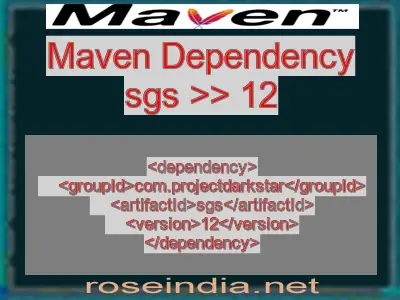 Maven dependency of sgs version 12