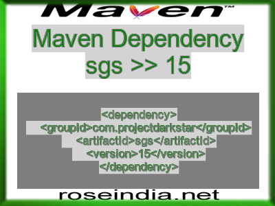 Maven dependency of sgs version 15