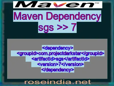 Maven dependency of sgs version 7