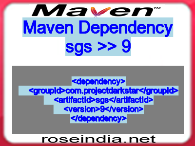 Maven dependency of sgs version 9
